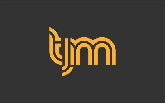 TJM Creative Unique Modern Letter Logo Design. Stylized logo featuring a unique letter design, presenting abstract minimalist aesthetics and modern appeal.