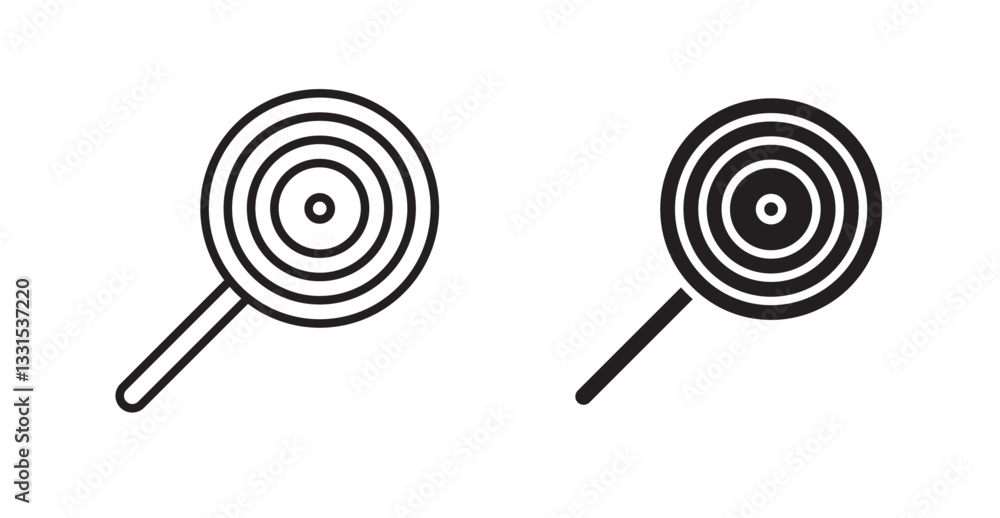 Poster Candy vector icon set in black color.