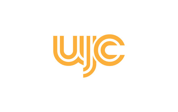 UJC Creative Unique Modern Letter Logo Design. Stylized logo featuring a unique letter design, presenting abstract minimalist aesthetics and modern appeal.