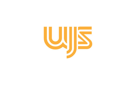 UJS Creative Unique Modern Letter Logo Design. Stylized logo featuring a unique letter design, presenting abstract minimalist aesthetics and modern appeal.