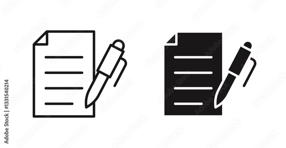 Poster form vector icon set in black color.