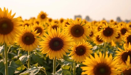 sunflower field in summer