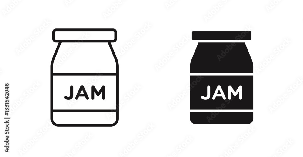 Poster jam vector icon set in black color.