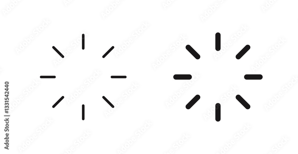 Poster Loading vector icon set in black color.