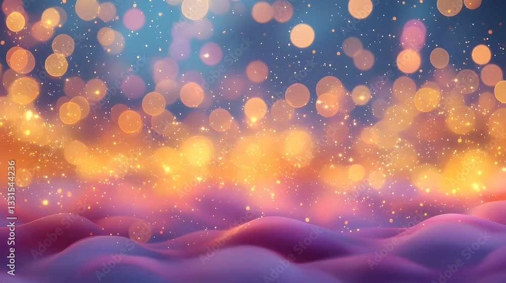 Poster vibrant colorful bokeh background with soft dreamy textures