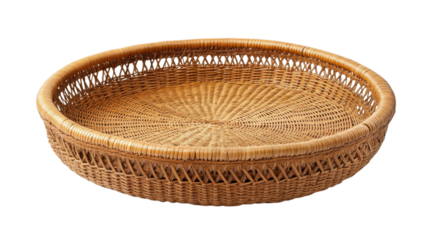 Handmade wicker basket crafted for decorative or functional use in home settings during daylight hours