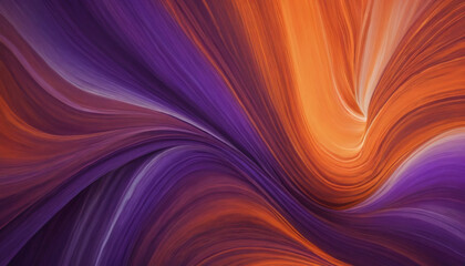 Fototapeta premium Dreamlike fusion of warm orange streaks fading into an enchanting glowing purple haze