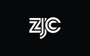 ZJC Creative Unique Modern Letter Logo Design. Stylized logo featuring a unique letter design, presenting abstract minimalist aesthetics and modern appeal.