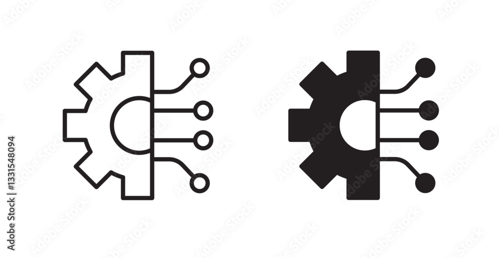 Poster transform vector icon set in black color.