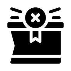 Obraz premium Damaged package glyph icon