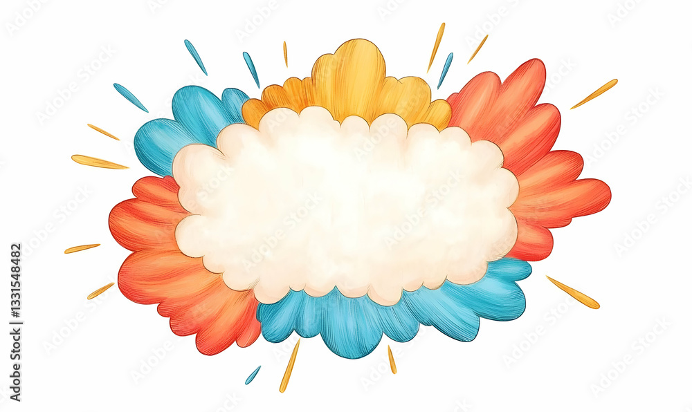 Poster colorful burst background with empty space for text or graphics