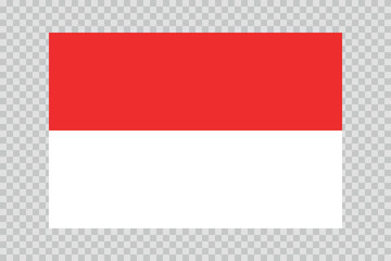Flag of Indonesia. Indonesian national symbol in official colors. Template icon. Abstract vector background.