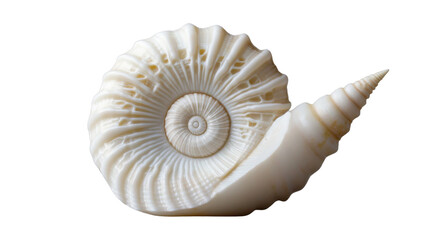 Epitonium scalare precious wentletrap seashell isolated on transparent background