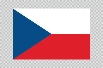 Flag of Czech Republic. Czech national symbol in official colors. Template icon. Abstract vector background.