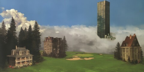 Floating City Above The Clouds