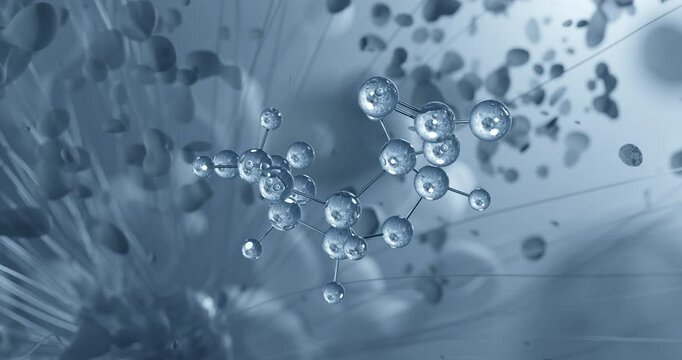 Looped video of isosorbide dinitrate, nitrates and nitrites, rotating molecular 3D ball-and-stick model