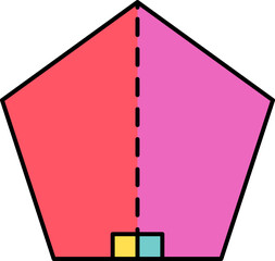 3D Pentagon Pyramid Illustration