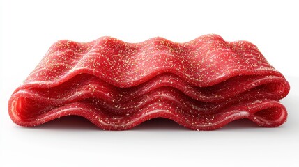 Fototapeta premium Vibrant red fruit leather snack kitchen food photography bright lighting close-up snack inspiration