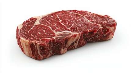 Fototapeta premium Juicy ribeye steak preparation culinary kitchen food photography clean background close-up shot savory appeal
