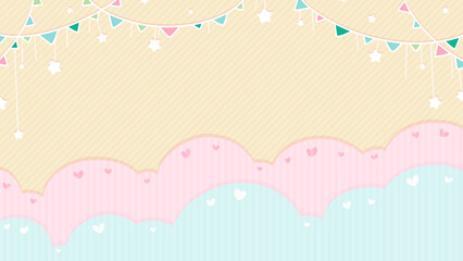 Cute pastel background in party theme