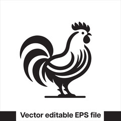 Vector minimalist chicken 