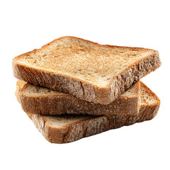 Freshly toasted bread pieces arranged neatly