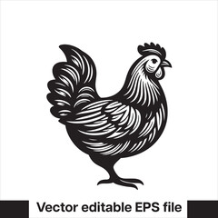 Vector minimalist chicken 