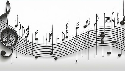 isolated music note from clefs on white background