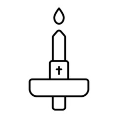 Fototapeta premium Candle outline icon