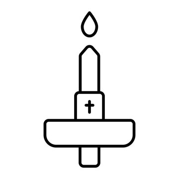 recommend clip art: Candle outline icon