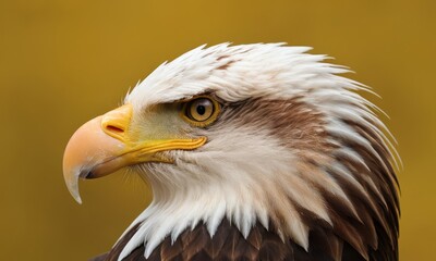 Fototapeta premium Majestic Bald Eagle Portrait with Intense Gaze and Sharp Details