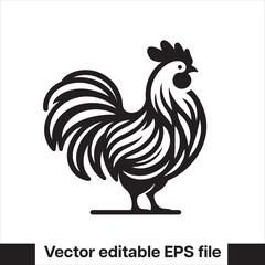 Vector minimalist chicken 