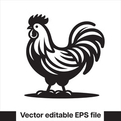 Vector minimalist chicken 