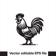 Vector minimalist chicken 