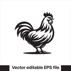 Vector minimalist chicken 
