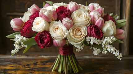 Exquisite floral bouquet, various colors