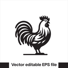 Vector minimalist chicken 