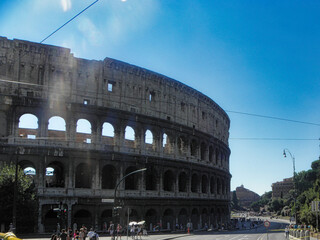 The Colosseum, originally known as the Flavian Amphitheatre, is the largest Roman amphitheatre in the world,
located in the centre of the city of Rome