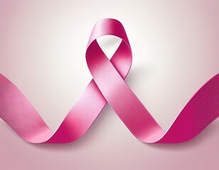 breast cancer awareness pink ribbon isolated on white background