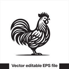 Vector minimalist chicken 