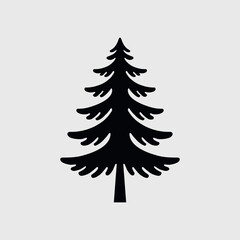 Pine Tree Silhouette Art – Perfect for Eco-Friendly and Green Themes