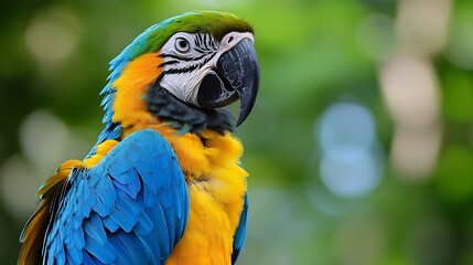 Vibrant Blue-and-gold Macaw Portrait