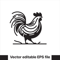 Vector minimalist chicken 