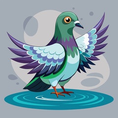 pigeon vector.  pigeon vector illustration