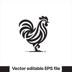 Vector minimalist chicken 