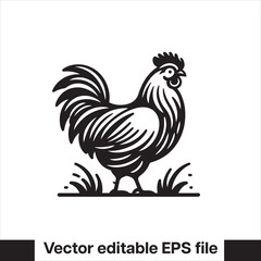 Vector minimalist chicken 