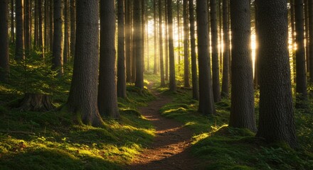 Fototapeta premium forest-rays-standard-scale-4_00x