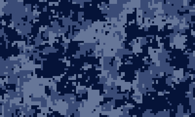 Abstract digital camouflage pattern in navy blue and slate grey shades.  Perfect for backgrounds, textiles, and militarythemed designs.