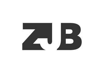 ZJB logo design. Initial letter Z J B bold font style for tech startups, consulting, corporate branding. Creative company name, headlines typography identity, trendy logotype.