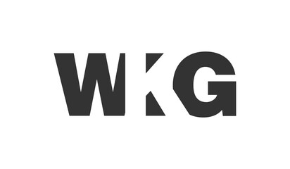 WKG logo design. Initial letter W K G bold font style for tech startups, consulting, corporate branding. Creative company name, headlines typography identity, trendy logotype.